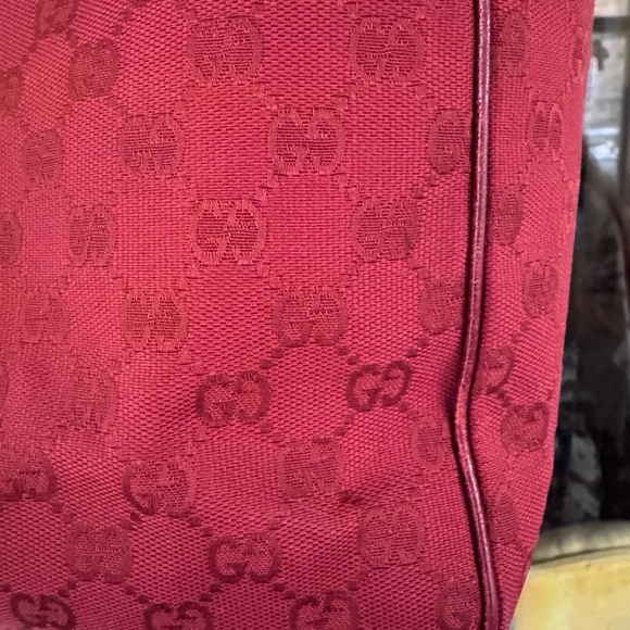 Gucci Vintage Red Monogram Canvas Tote Bag 8.5”EUC - Picture 8 of 16